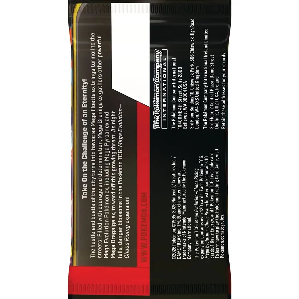 🔥2026 Christmas Gift🎄: Mega Evolution - Chaos Rising Booster Pack