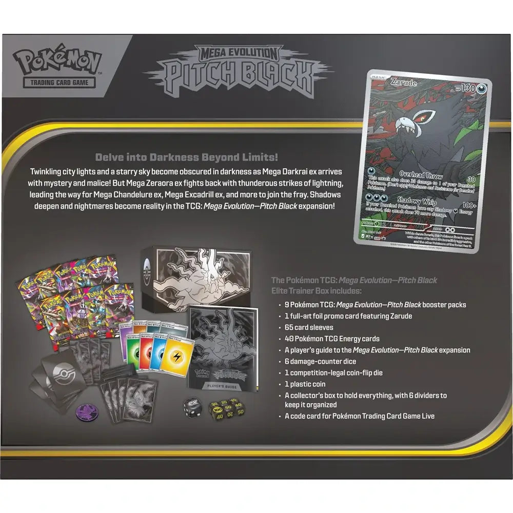 🔥2026 Christmas Gift🎄: Mega Evolution - Pitch Black Elite Trainer Box (ETB)