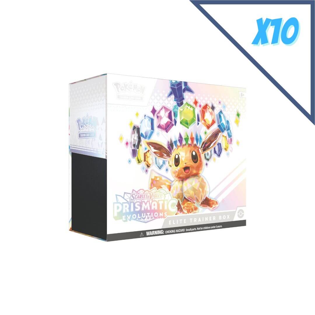 🔥2026 Christmas Gift🎄: Scarlet & Violet - Prismatic Evolutions Elite Trainer Box (ETB) Case (10)
