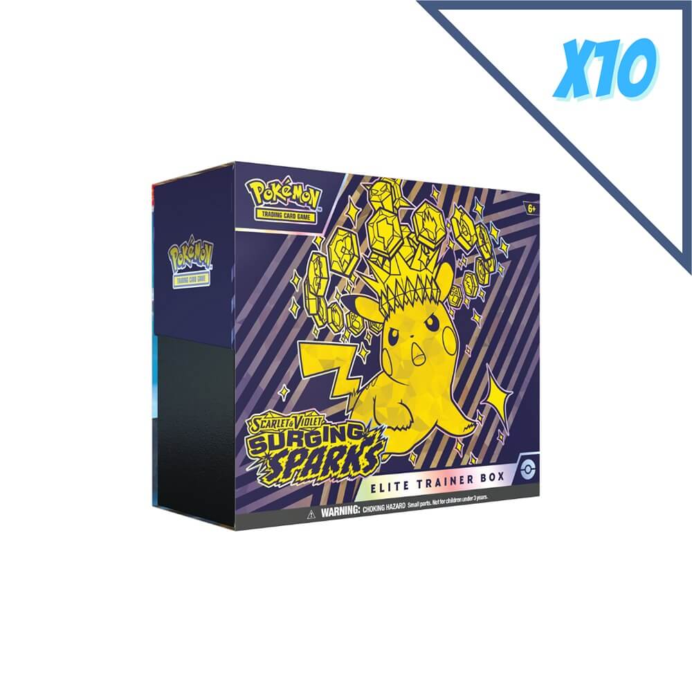 🔥2026 Christmas Gift🎄: Scarlet & Violet - Surging Sparks Elite Trainer Box (ETB) Case (10)