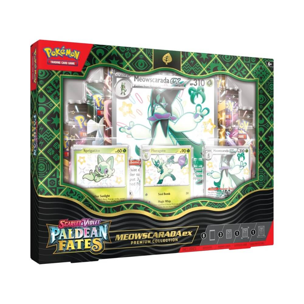 🔥2026 Christmas Gift🎄: Scarlet & Violet - Paldean Fates Premium Collection Box (Shiny Meowscarada ex)