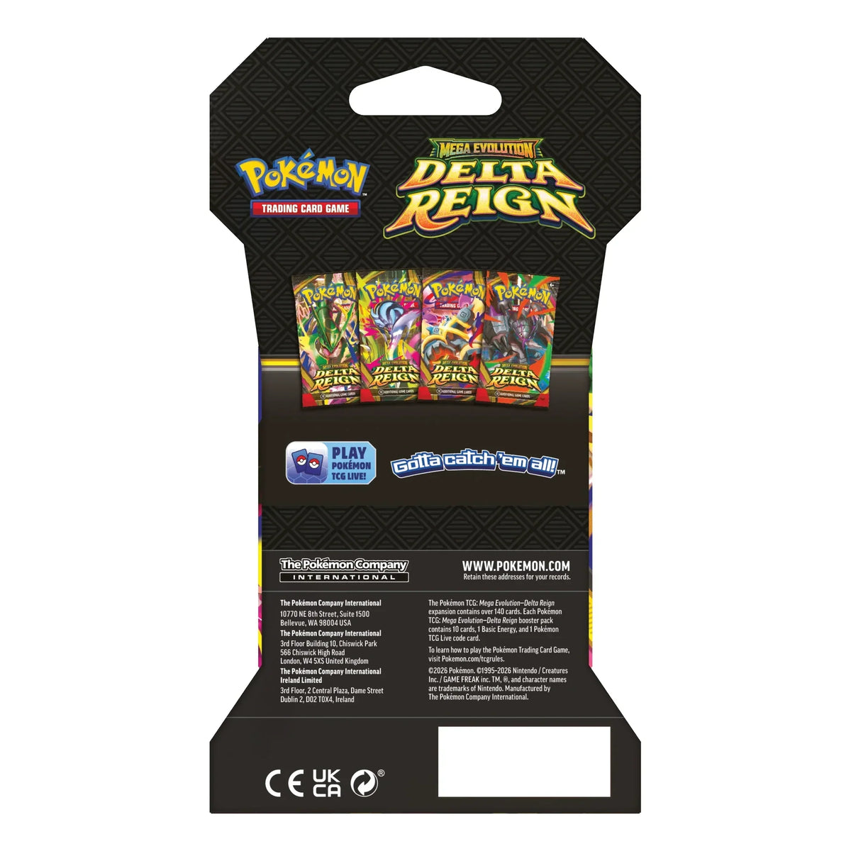 🔥2026 Christmas Gift🎄: Mega Evolution - Delta Reign Sleeved Booster Pack (Pre-Order)