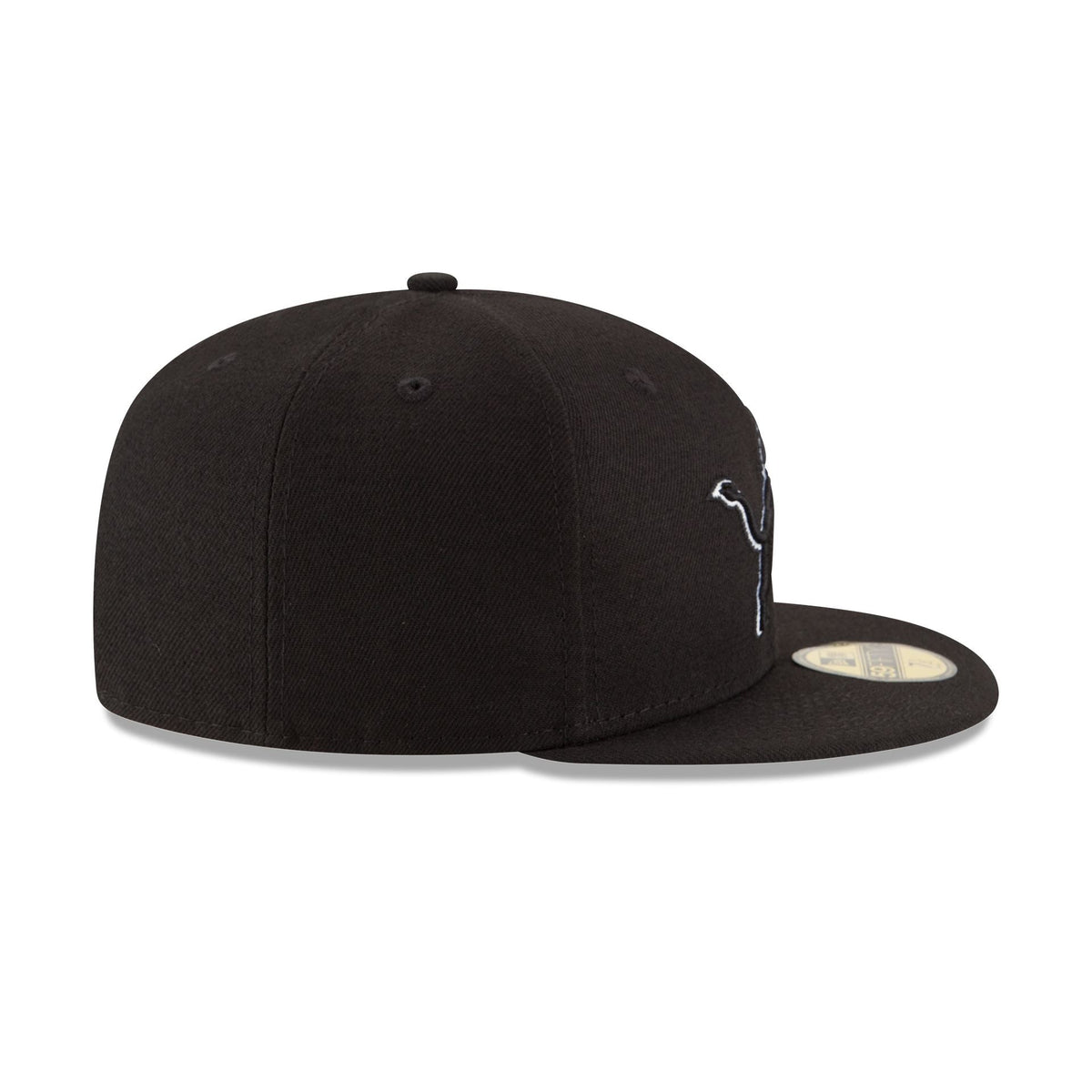 Detroit Lions Black & White 59FIFTY Fitted Hat