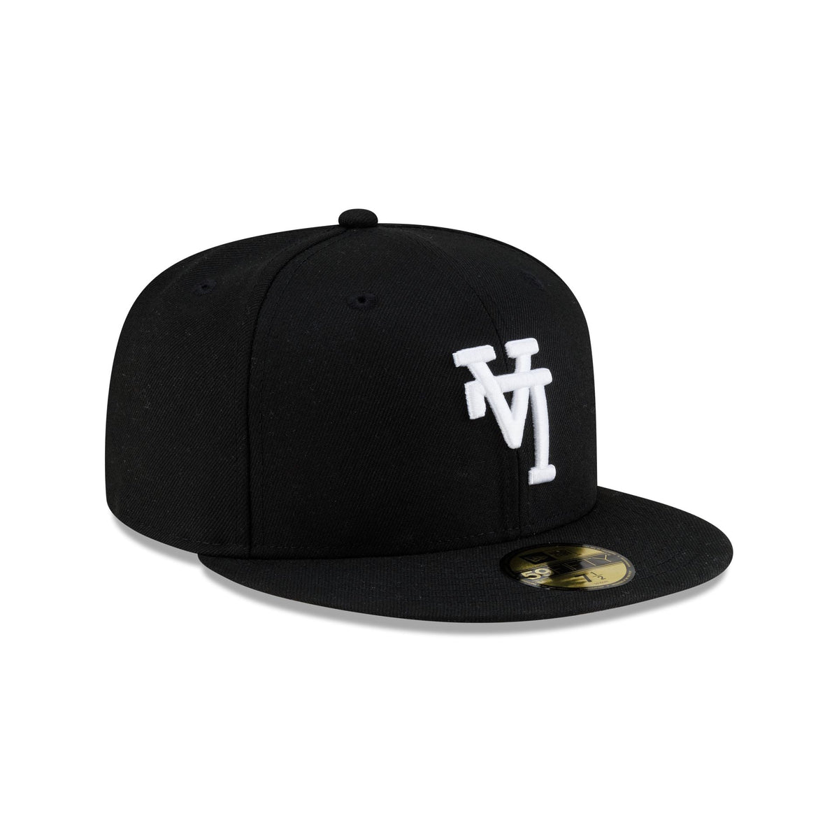 Los Angeles Dodgers Upside Down Logo Black 59FIFTY Fitted Hat