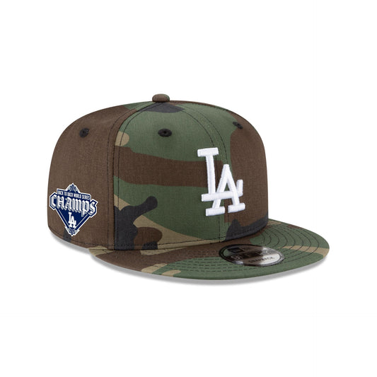 Los Angeles Dodgers 2025 World Series Champions Back to Back Patch Camo 9FIFTY Snapback Hat