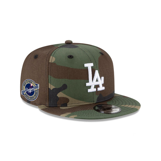 Los Angeles Dodgers 2025 World Series Champions Back-to-Back Circle Patch Camo 9FIFTY Snapback Hat