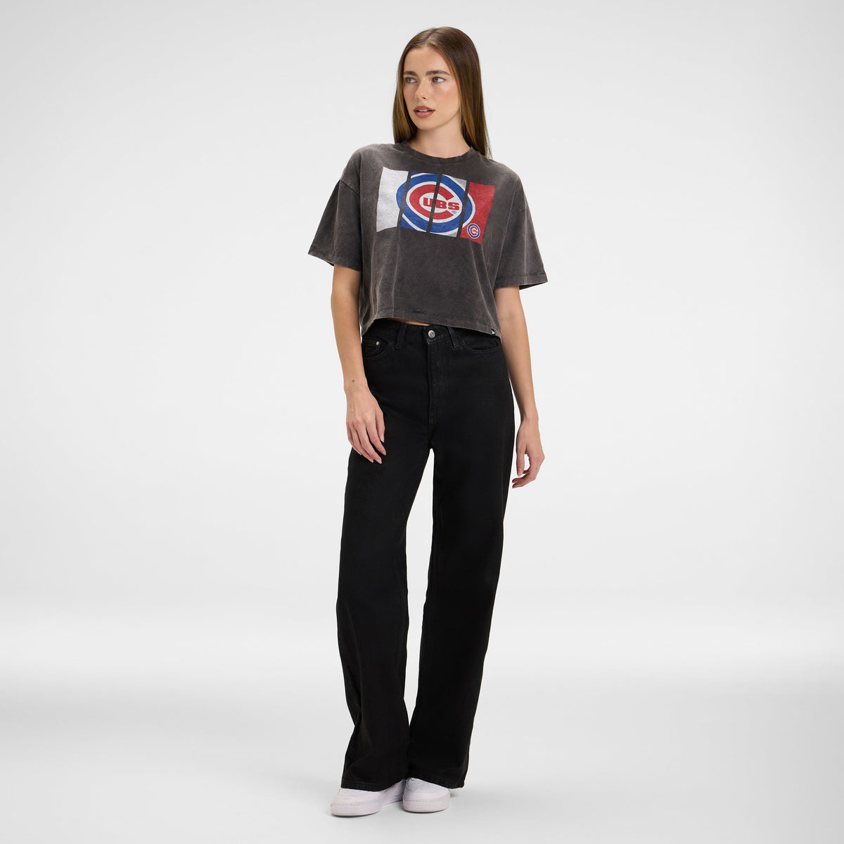New York Yankees Sport Night Black Cropped Women's T-Shirt