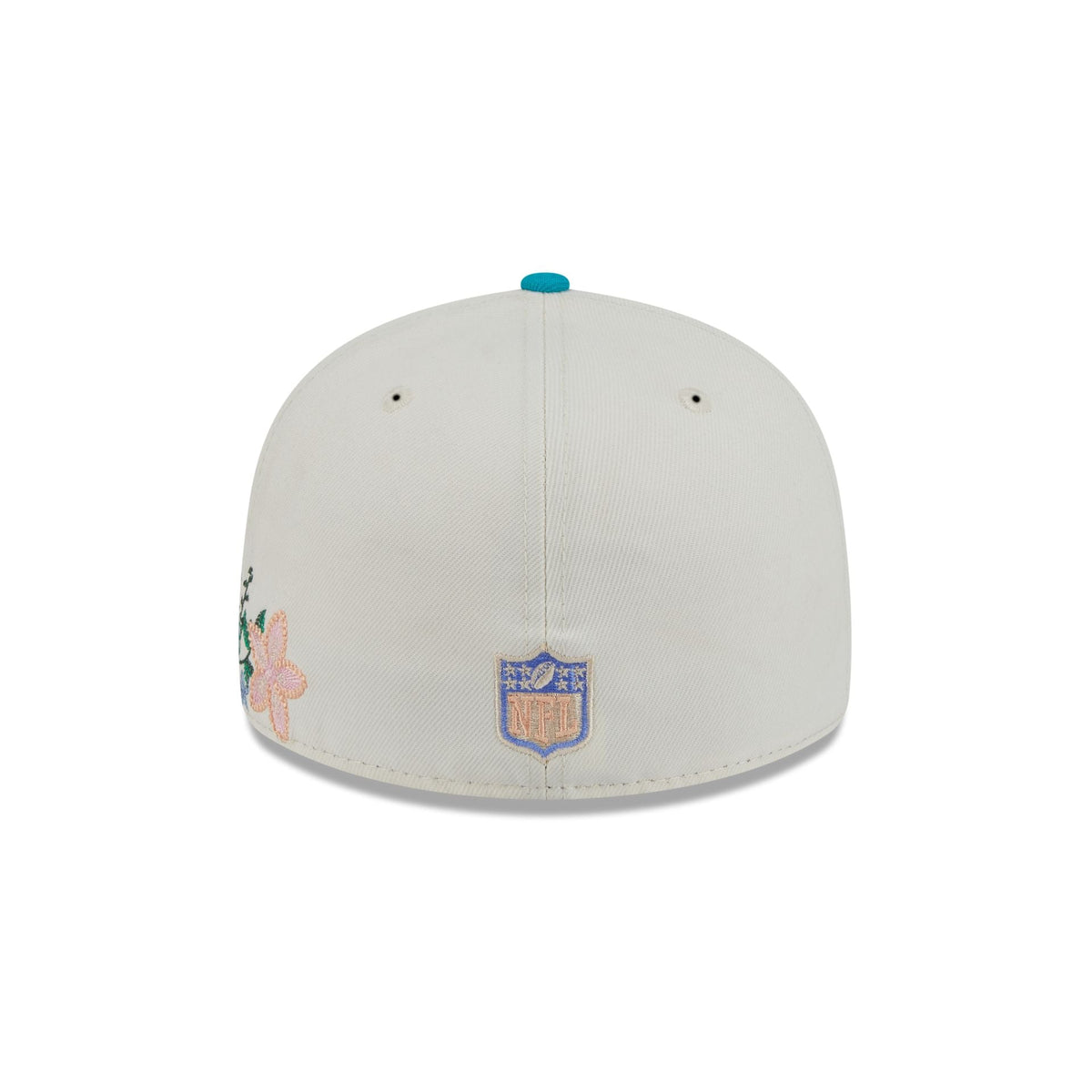 Miami Dolphins Tonal Florals White 59FIFTY Fitted Hat