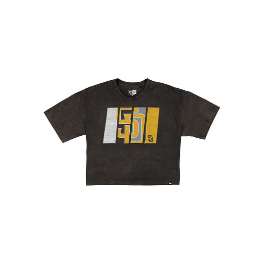 San Diego Padres Sport Night Black Cropped Women's T-Shirt