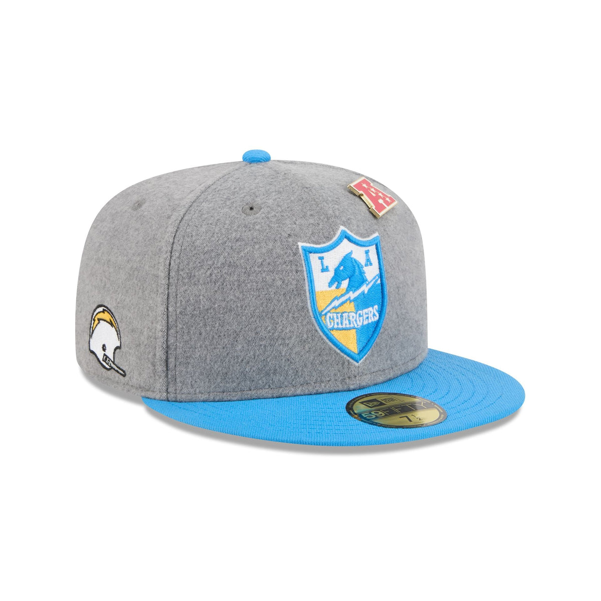 Los Angeles Chargers Heather Gray Wool 59FIFTY Fitted Hat