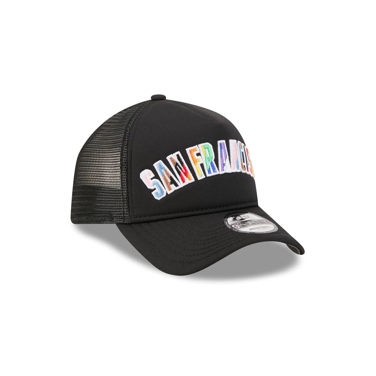 San Francisco Giants Rainbow Wordmark 9FORTY A-Frame Trucker Hat