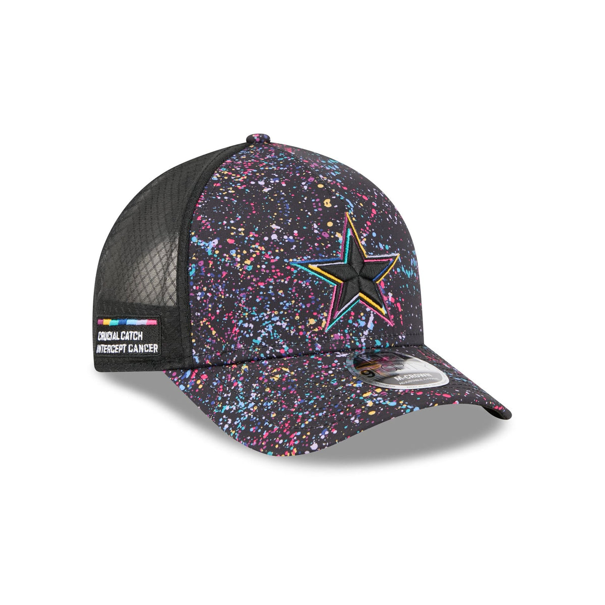 Dallas Cowboys 2025 Crucial Catch 9FORTY M-Crown A-Frame Trucker Hat
