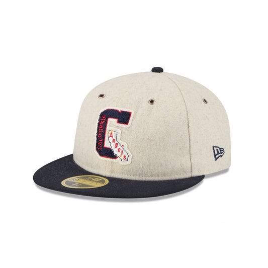 Los Angeles Angels Wool Letterman Retro Crown 59FIFTY Fitted Hat