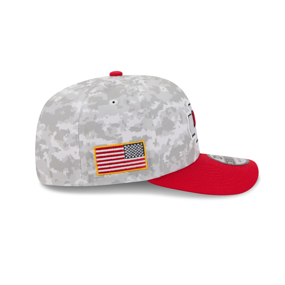 Kansas City Chiefs 2025 Salute to Service Fan Gear 9SEVENTY Stretch-Snap Hat
