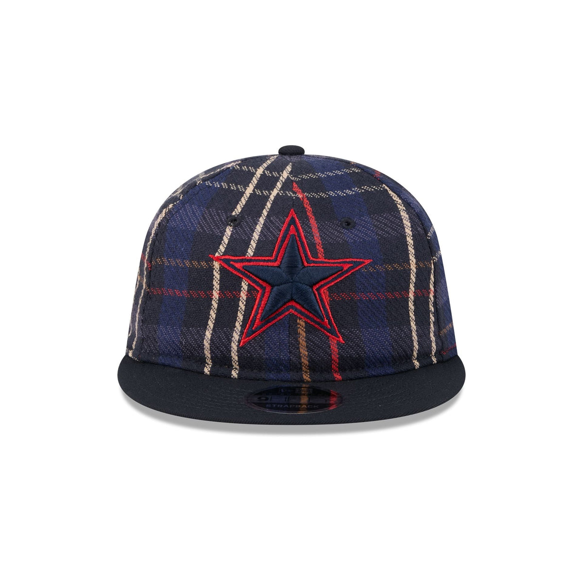 Dallas Cowboys Grunge Plaid Retro Crown 9FIFTY Adjustable Hat