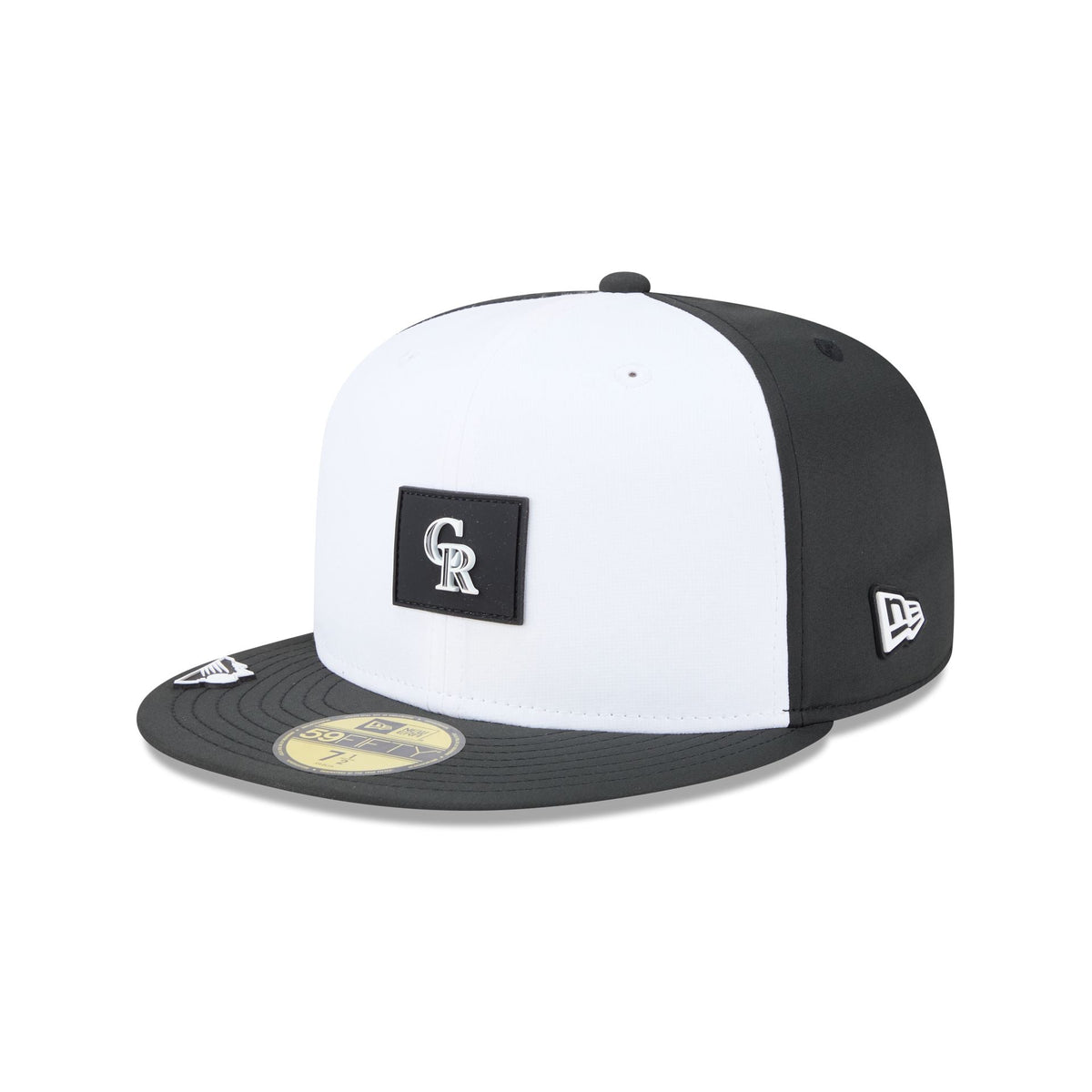 Colorado Rockies 2026 Clubhouse Black & White 59FIFTY Fitted Hat