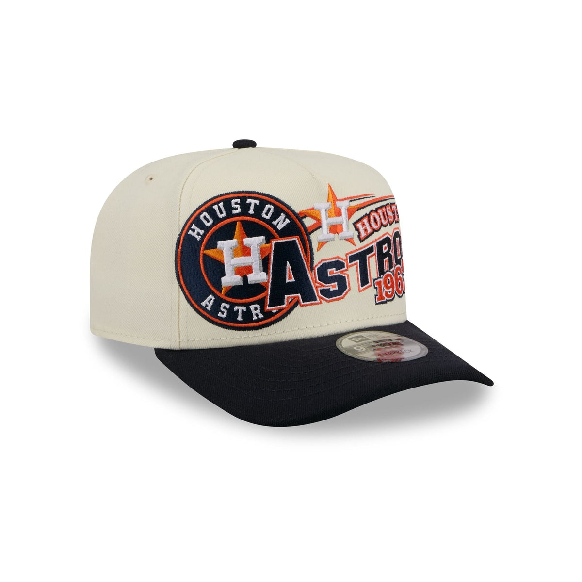 Houston Astros Chrome White Classic 9FIFTY A-Frame Snapback Hat