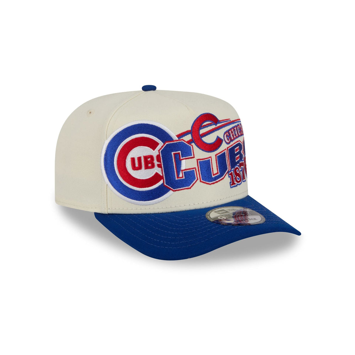 Chicago Cubs Chrome White Classic 9FIFTY A-Frame Snapback Hat