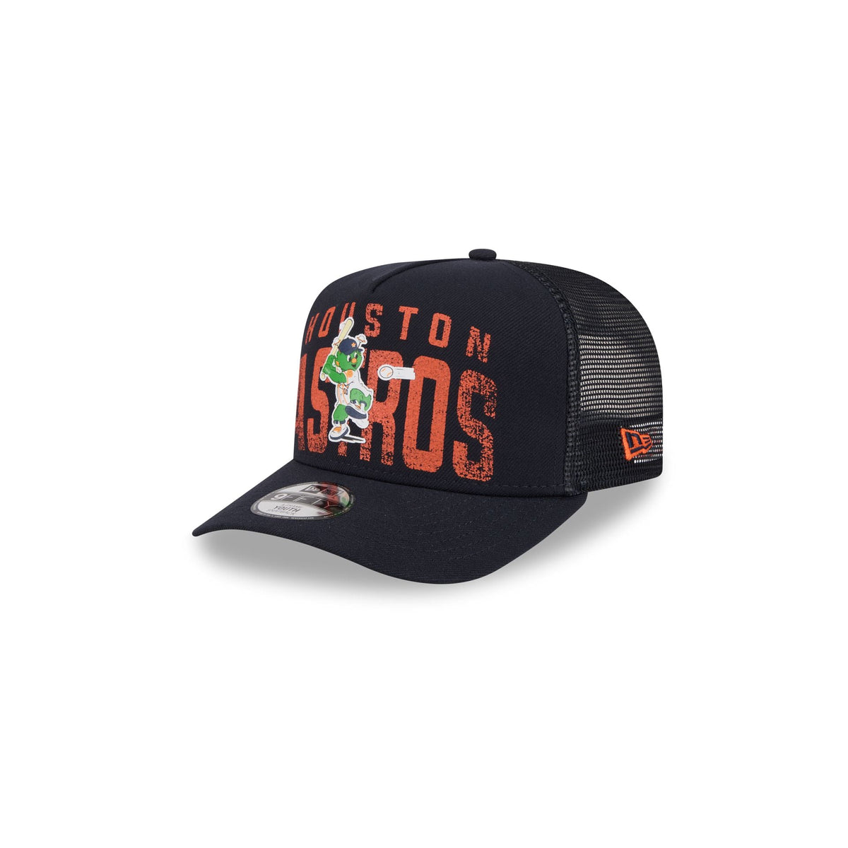 Houston Astros Logo Fade Kids 9FIFTY A-Frame Trucker Hat