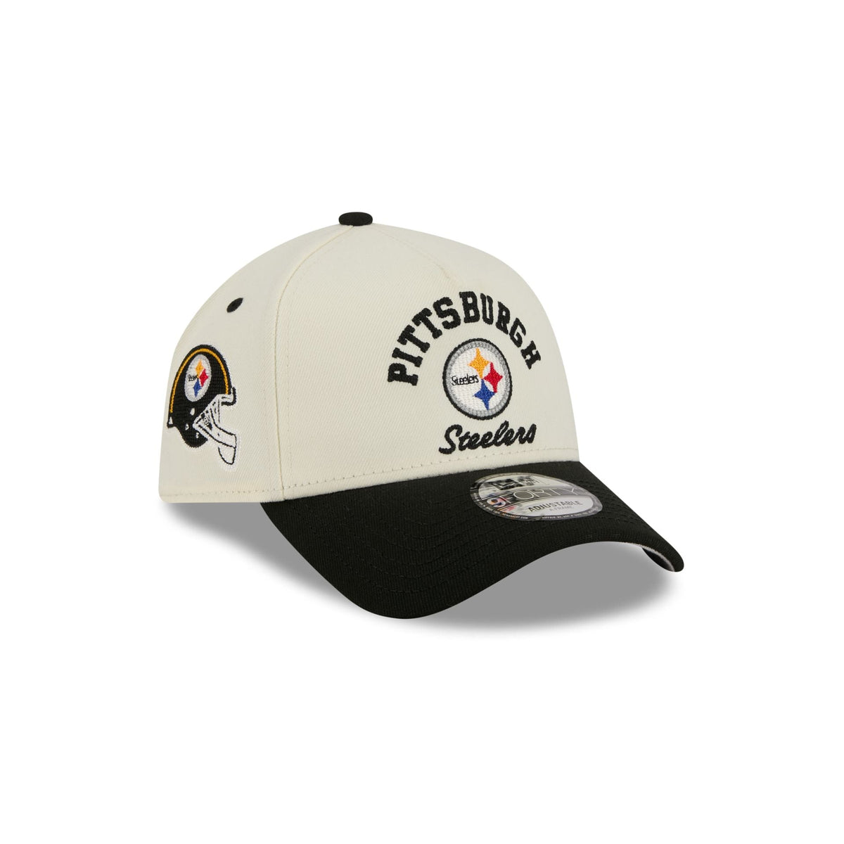 Pittsburgh Steelers Chrome White Arched 9FORTY A-Frame Snapback Hat