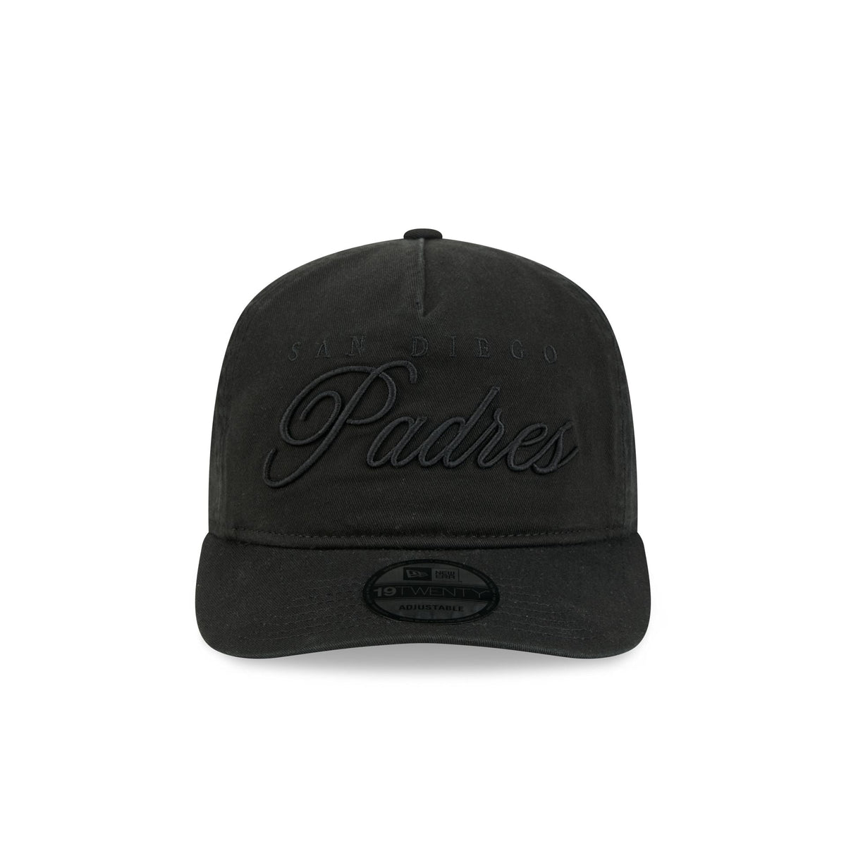 San Diego Padres All Black Scripted 19TWENTY Adjustable Hat