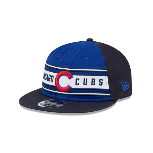 Chicago Cubs Team Stripes Retro Crown 9FIFTY Snapback Hat