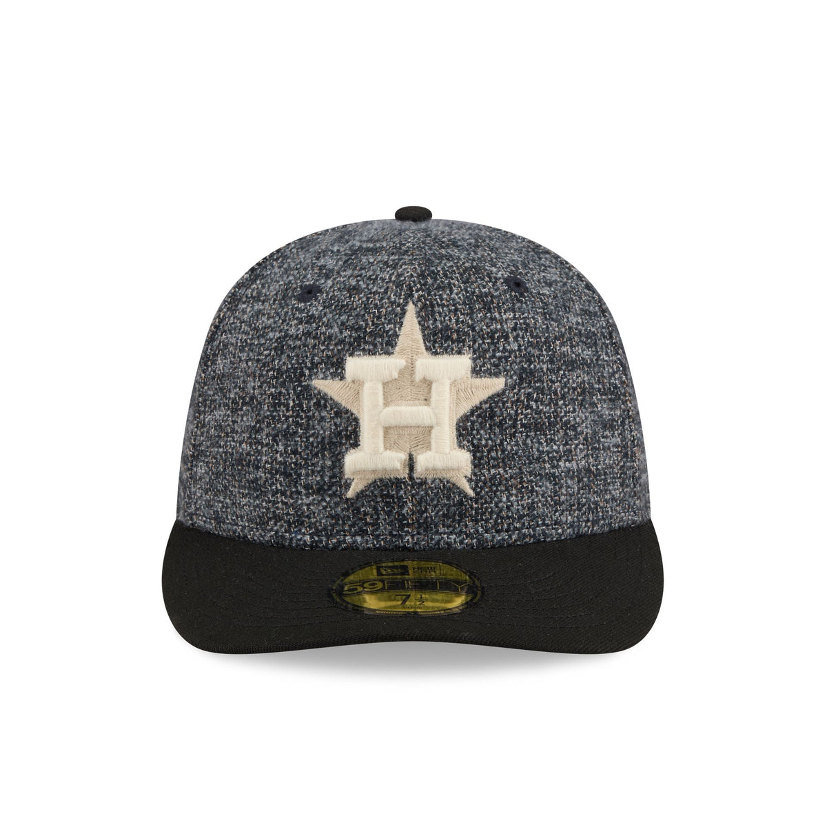 Houston Astros Three Looms Tweedy Cotton Black 59FIFTY Fitted Hat