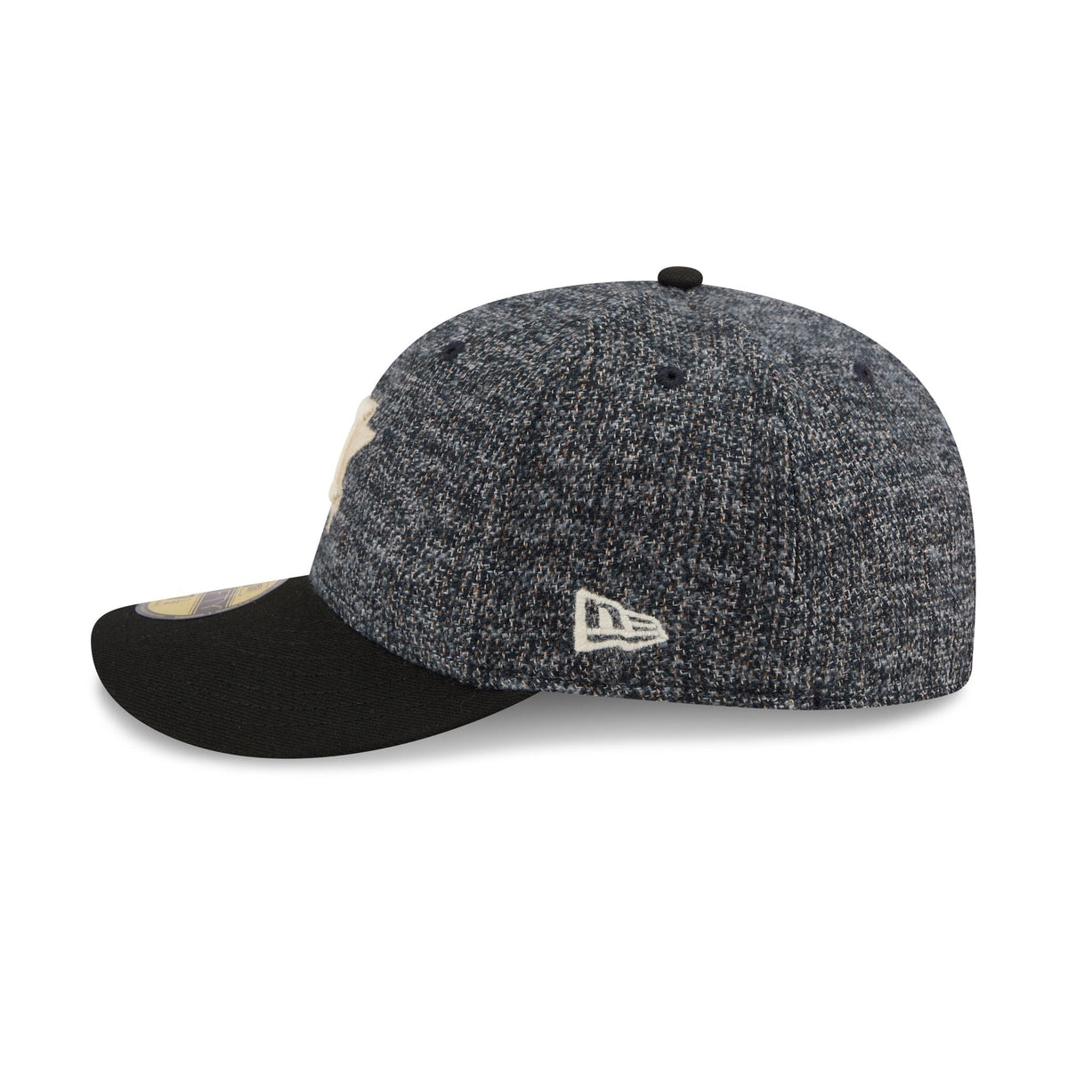 Houston Astros Three Looms Tweedy Cotton Black 59FIFTY Fitted Hat