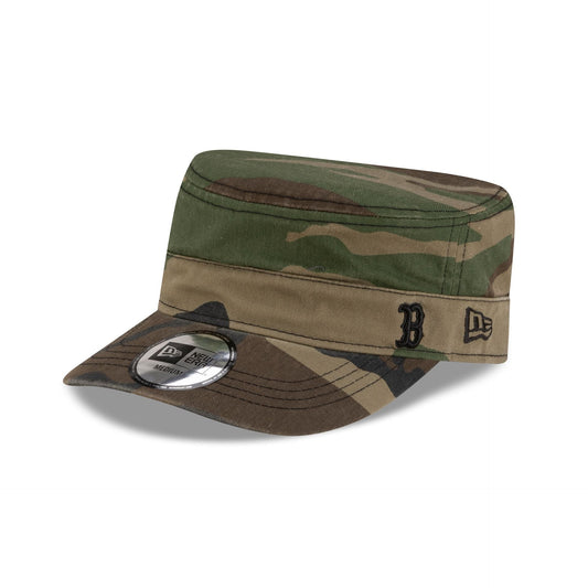 Boston Red Sox Woodland Camo Military Cap