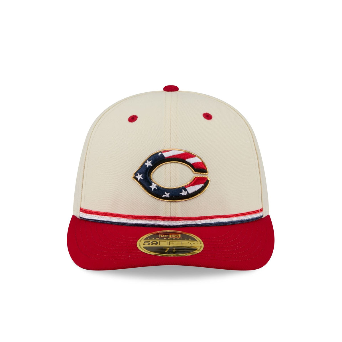 Cincinnati Reds Independence Day 2026 Low Profile 59FIFTY Fitted Hat