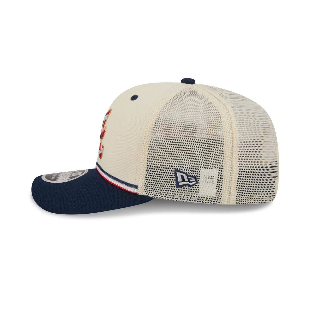 Atlanta Braves Independence Day 2026 9SEVENTY Trucker Hat