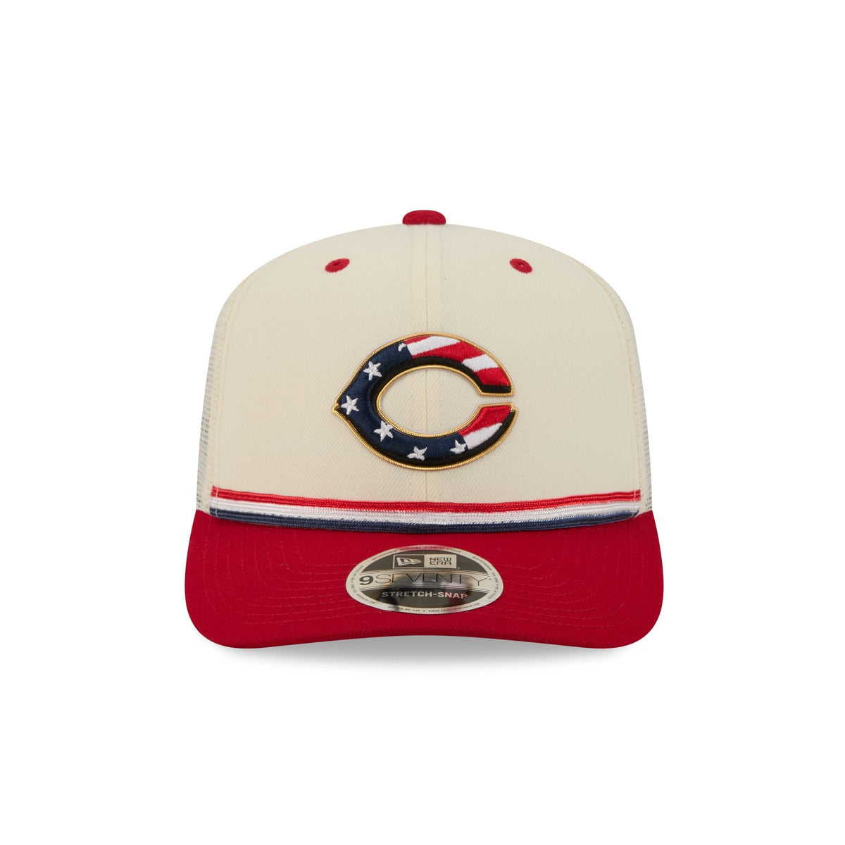 Cincinnati Reds Independence Day 2026 9SEVENTY Trucker Hat