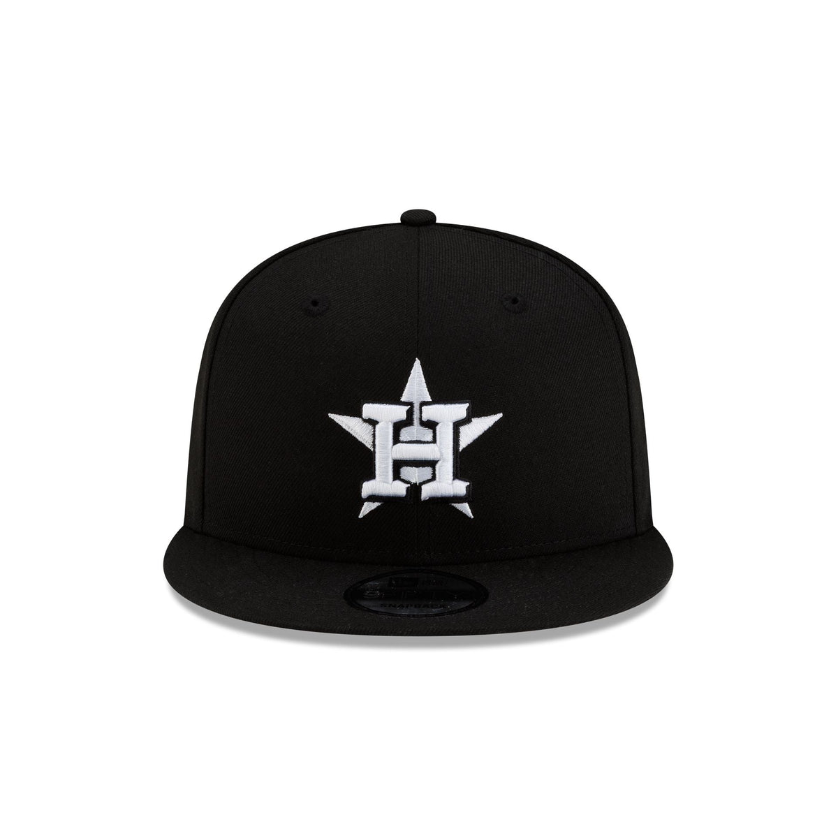 Houston Astros Basic Black & White 9FIFTY Snapback Hat