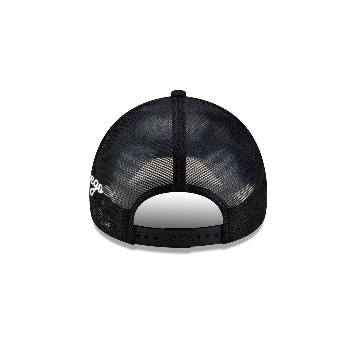 San Diego Padres Side Script Black 9FORTY A-Frame Trucker Hat