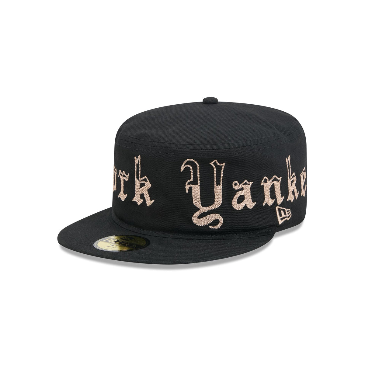 New York Yankees Gothic Lettering Pillbox Hat