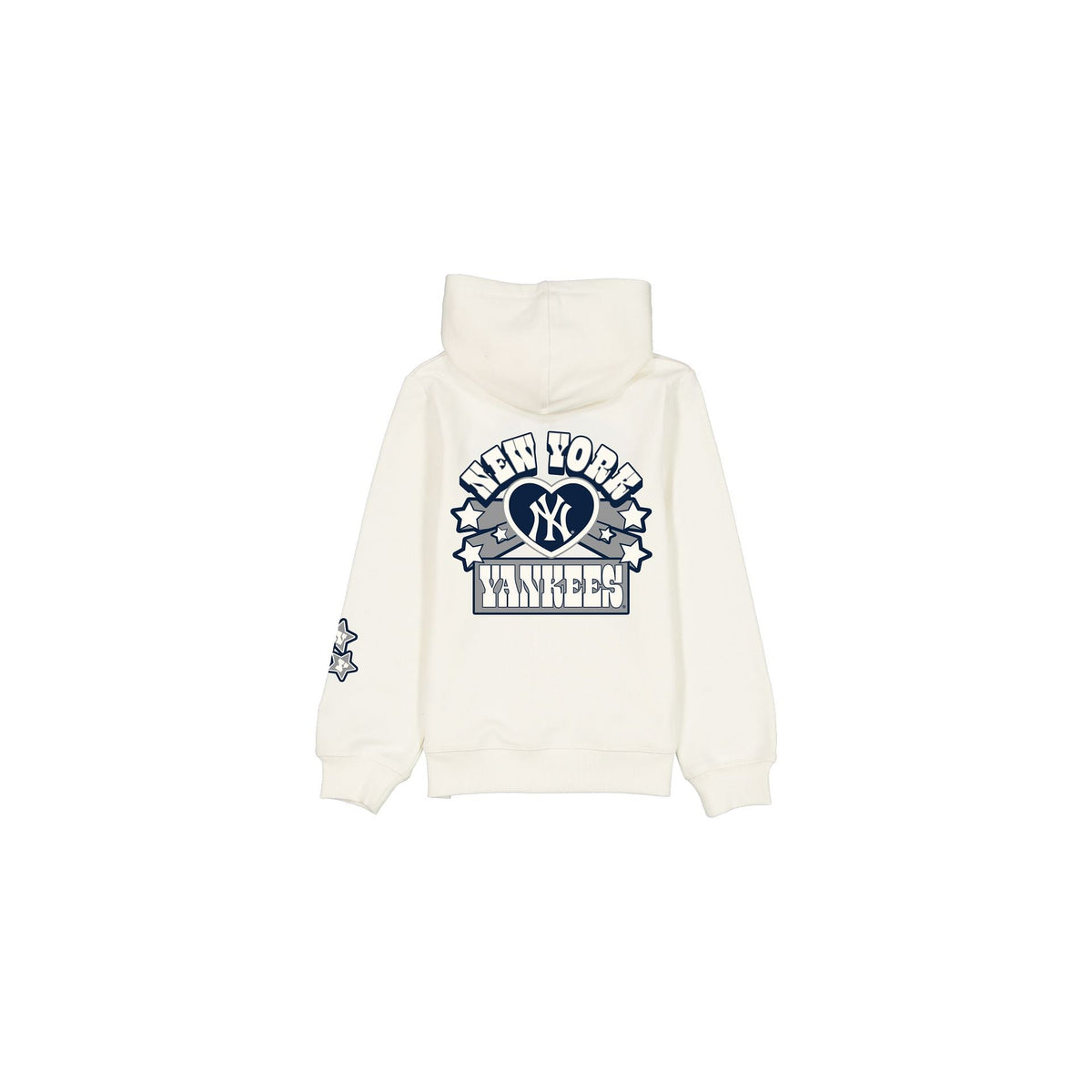 New York Yankees Girls Chrome White Full-Zip Hoodie