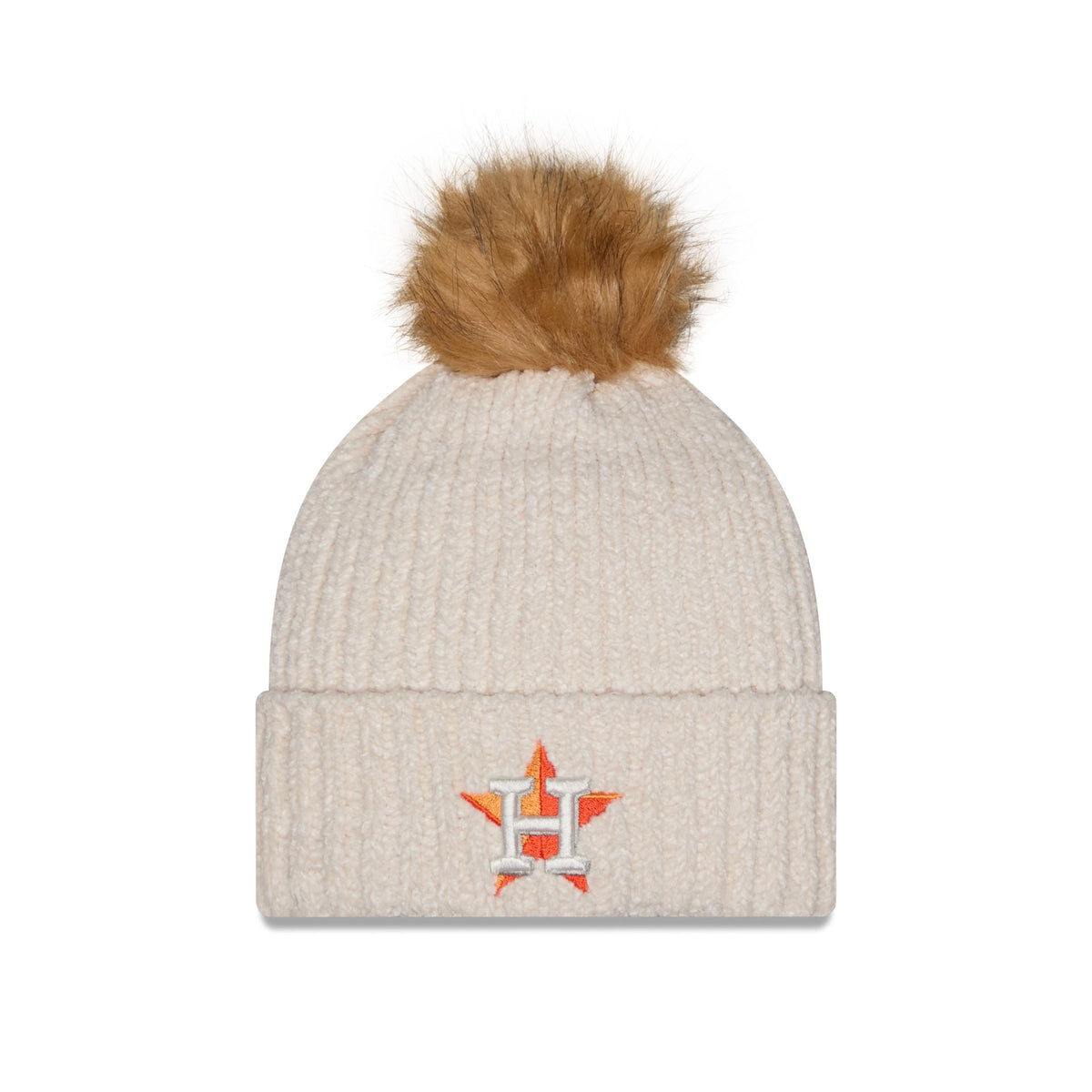 Houston Astros Women's Sandy Linen Pom Knit Hat