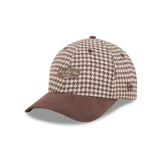 Boston Red Sox Brown Houndstooth Women's 9FORTY M-Crown Adjustable Hat