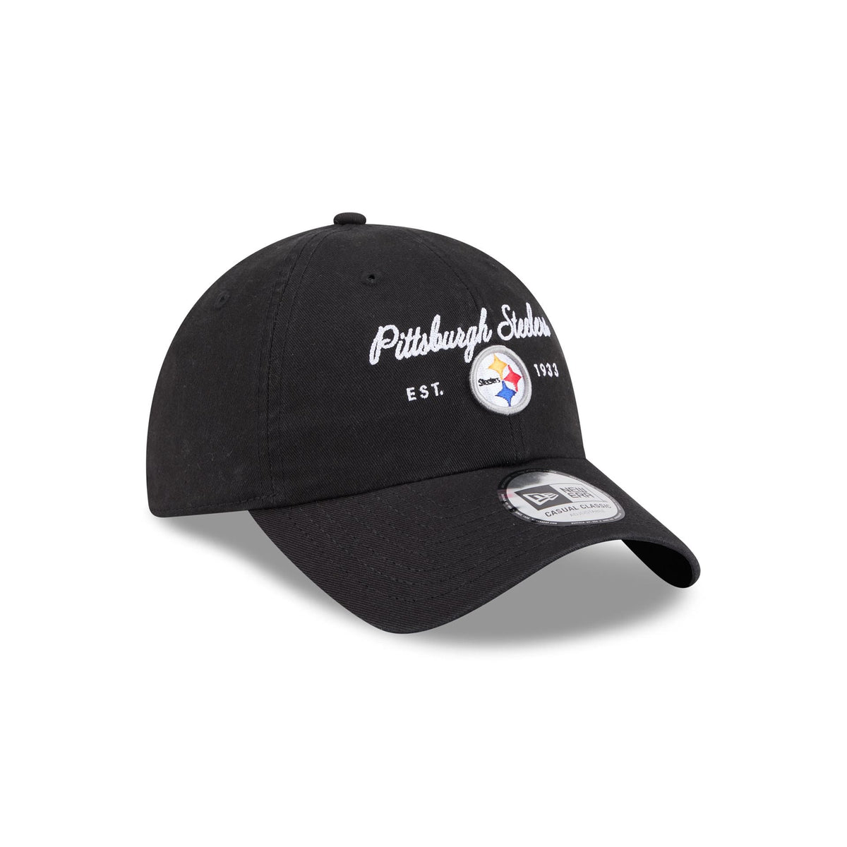 Pittsburgh Steelers Script Wordmark Casual Classic Adjustable Hat