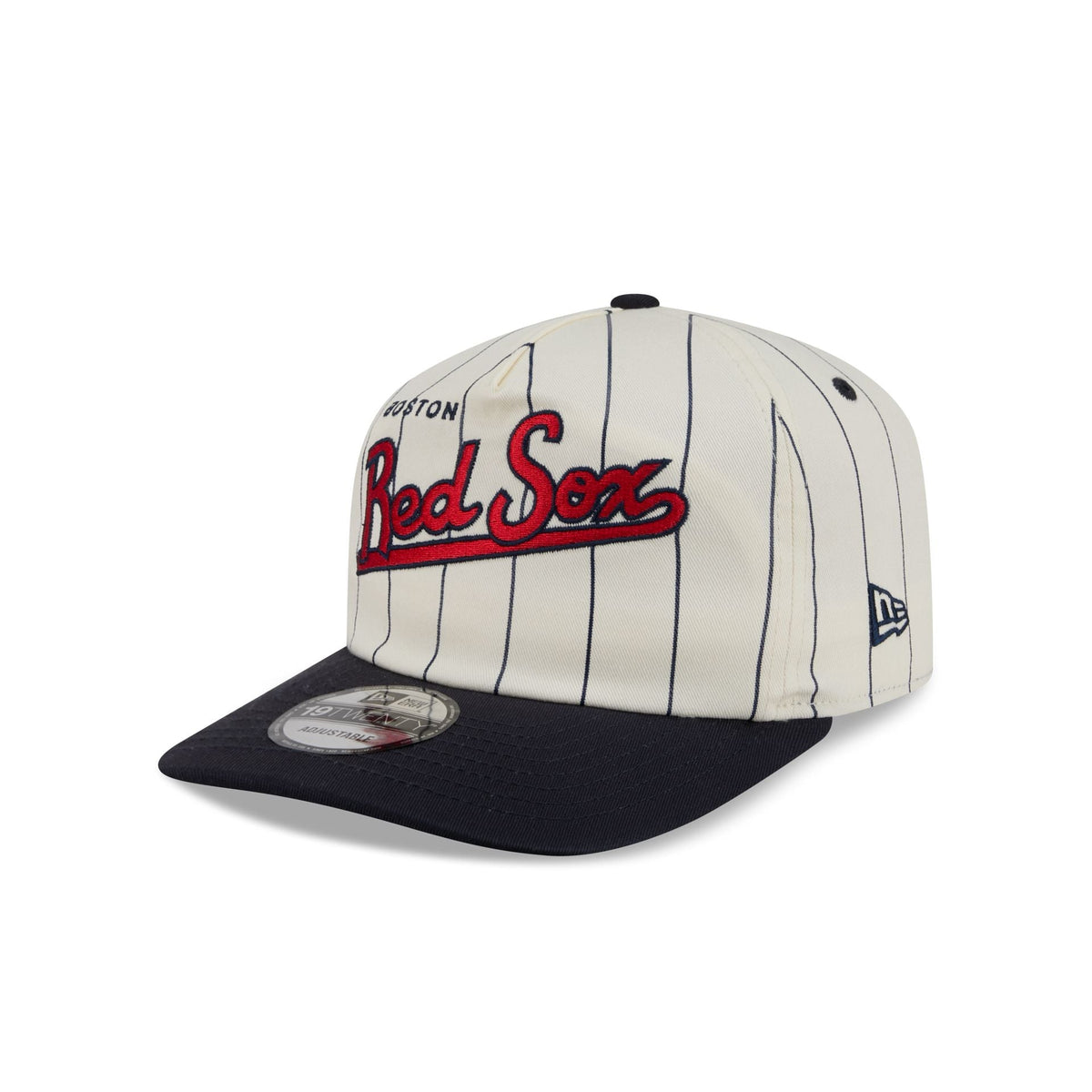 Boston Red Sox Chrome White Pinstripe 19TWENTY Snapback Hat