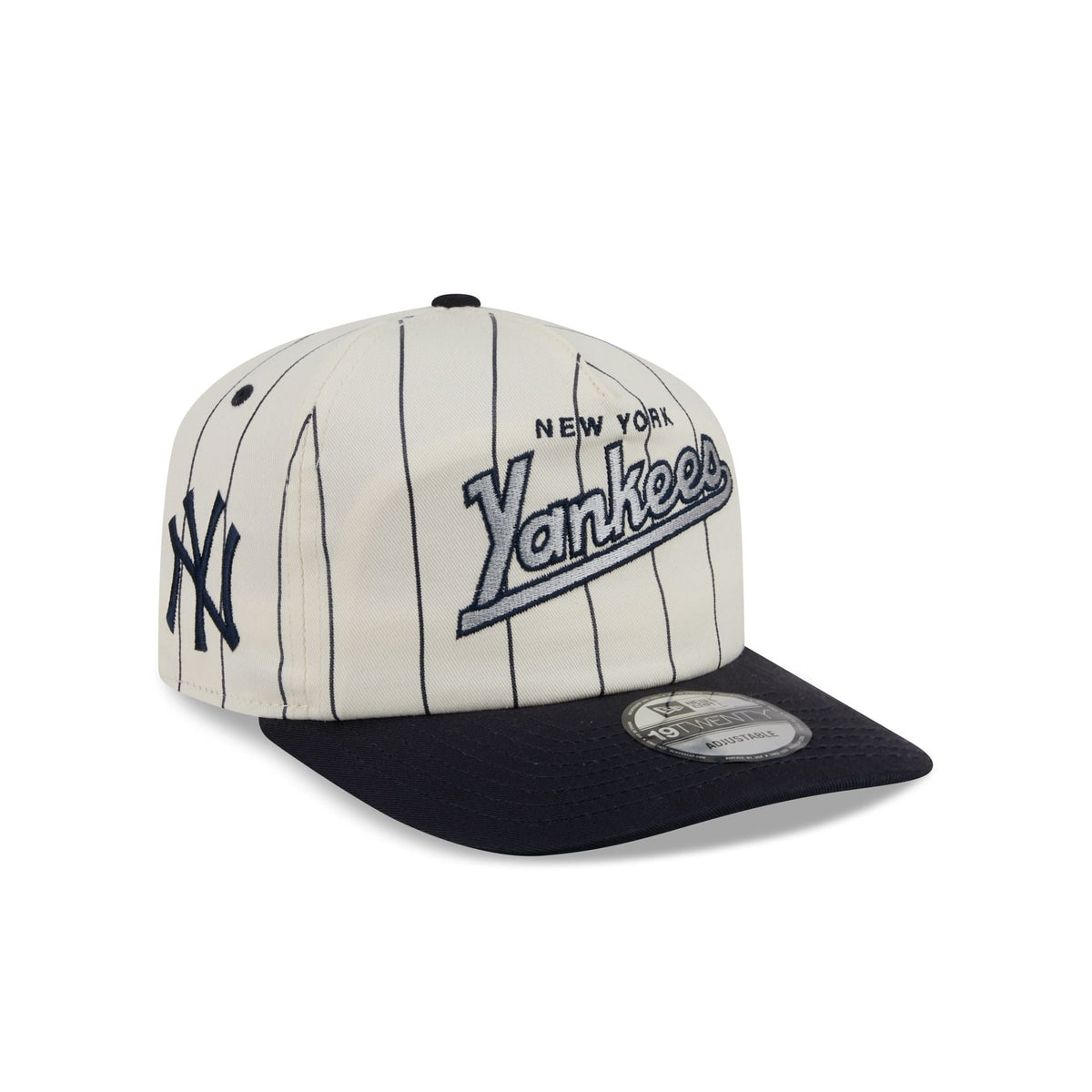 New York Yankees Chrome White Pinstripe 19TWENTY Snapback Hat