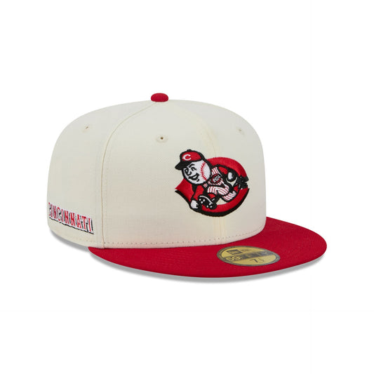 Cincinnati Reds Deceptor Chrome White 59FIFTY Fitted Hat