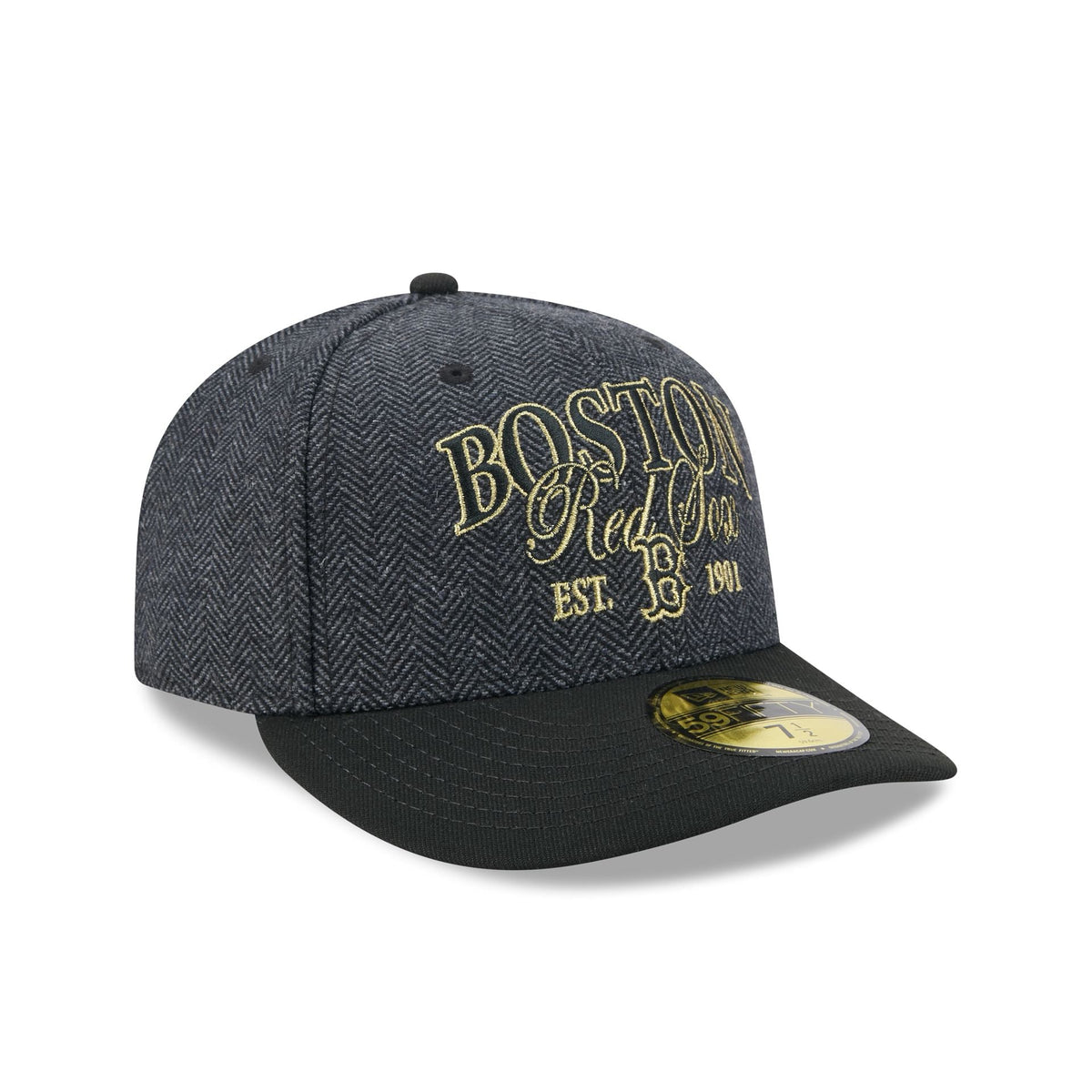 Boston Red Sox Black Faux Wool 59FIFTY Fitted Hat