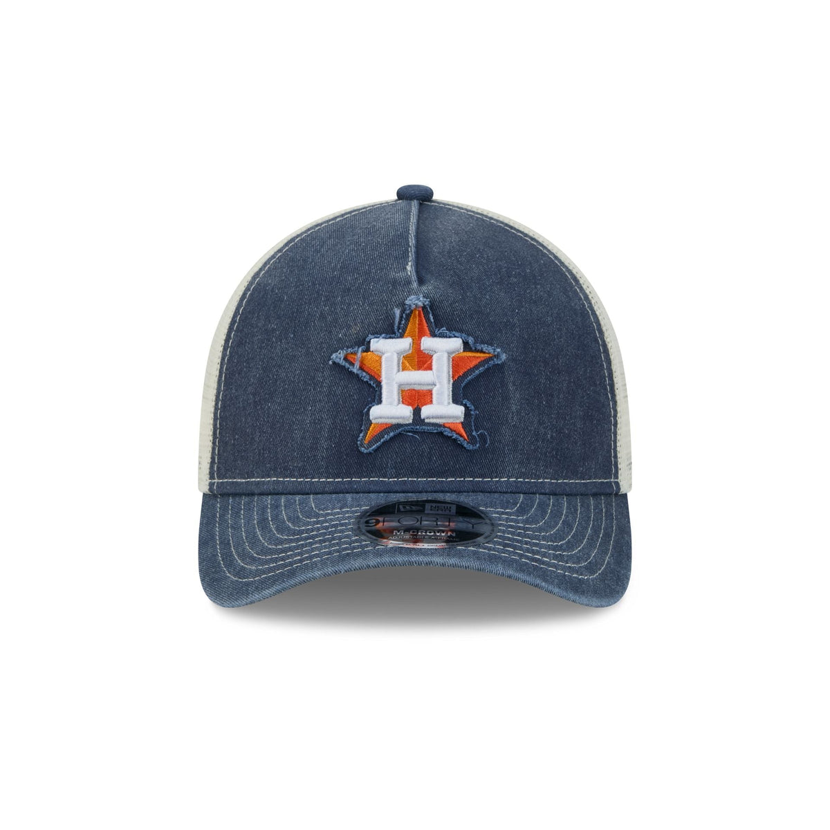 Houston Astros Frayed Logo 9FORTY M-Crown A-Frame Trucker Hat