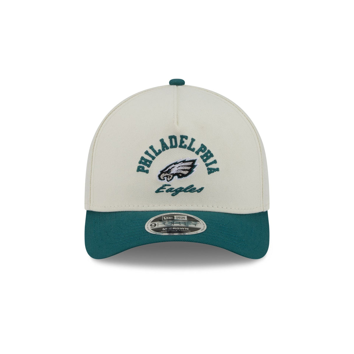 Philadelphia Eagles Arched Graphic Chrome White 9FORTY M-Crown A-Frame Snapback Hat