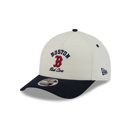 Boston Red Sox Arched Graphic Chrome White 9FORTY M-Crown A-Frame Snapback Hat