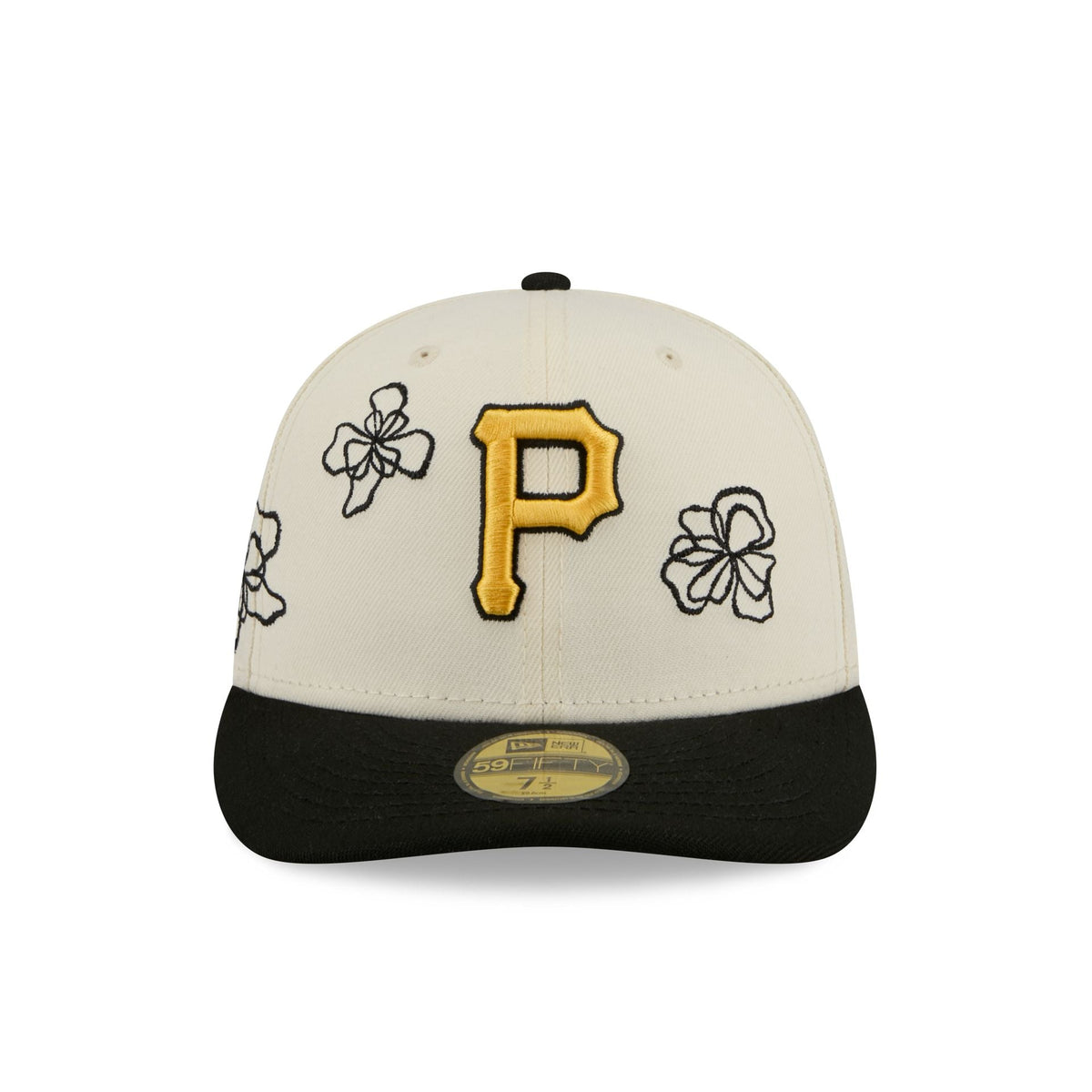 Pittsburgh Pirates Floral Outline 59FIFTY Fitted Hat