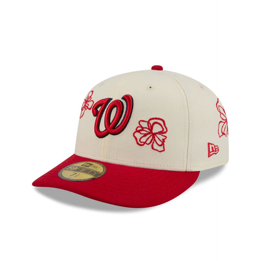 Washington Nationals Floral Outline 59FIFTY Fitted Hat
