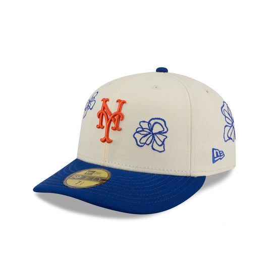 New York Mets Floral Outline 59FIFTY Fitted Hat