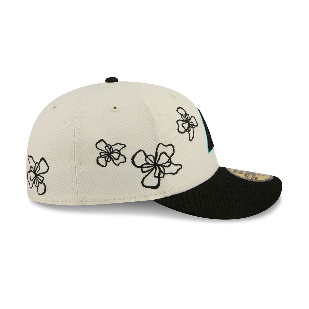 Arizona Diamondbacks Floral Outline 59FIFTY Fitted Hat